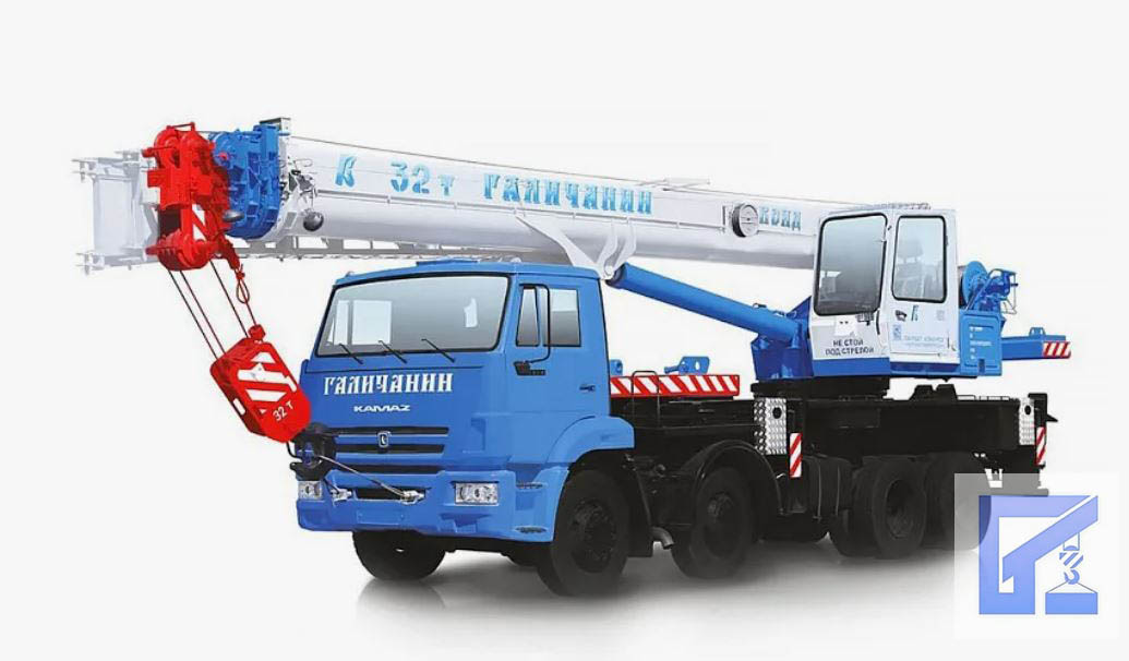 Автокран Галичанин 32 тонны с гуськом
